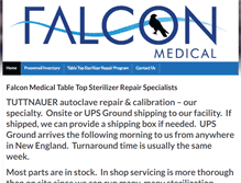Tablet Screenshot of falconmed.com